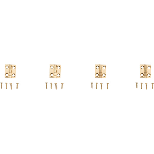 V1800 3/4" x 5/8" Hinge 4/pk - Polished Brass