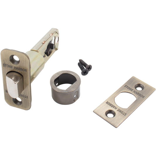 Stone Harbor Hardware Six-Way Adjustable Latch for Traditional Interior Locks, Satin Nickel