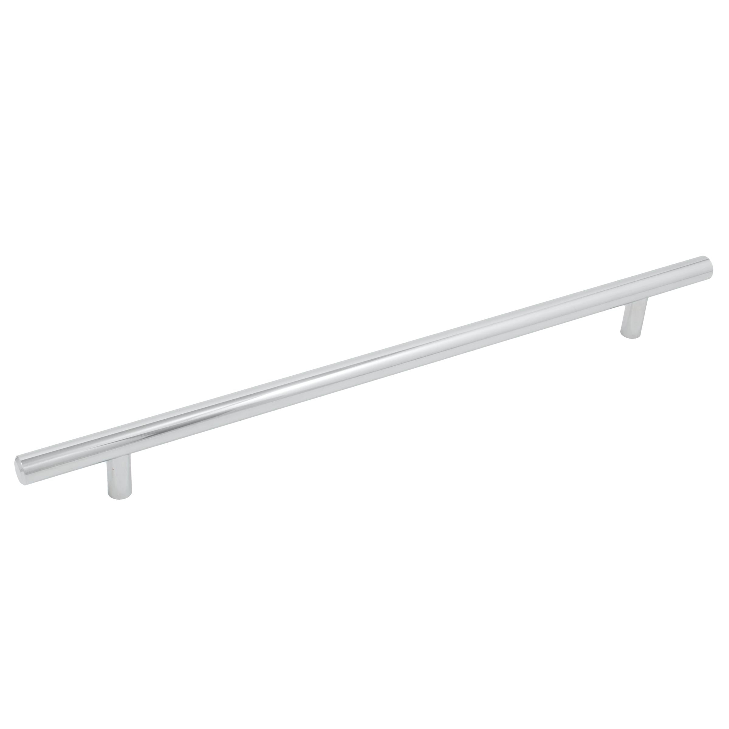 Stone Harbor Hardware Bar Cabinet Pull, 256 Millimeters, 336mm Overall Length, Polished Chrome