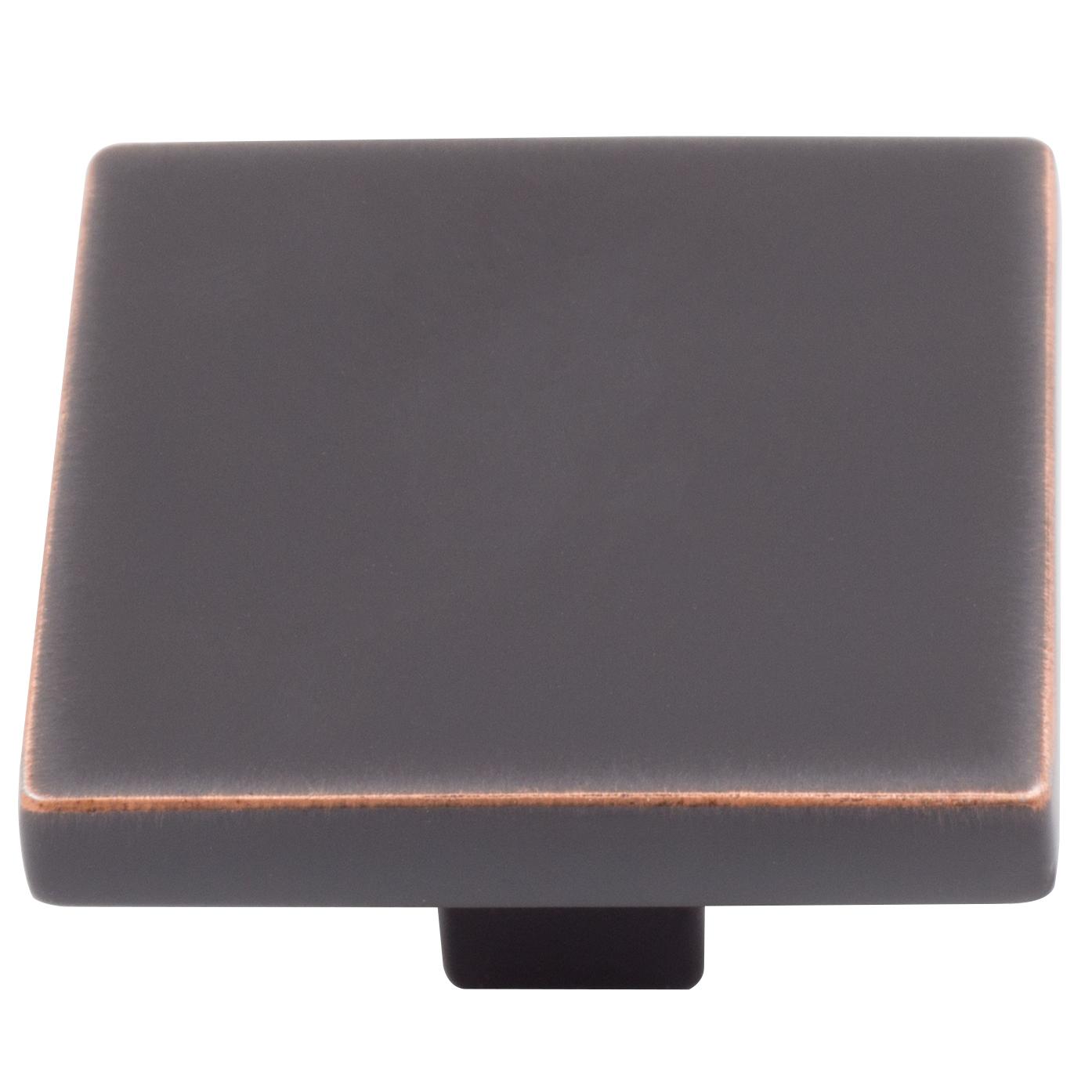 Stone Harbor Hardware Contemporary Square Cabinet Knob, 1-1/2 Inches, Zinc Base Material, Vintage Bronze
