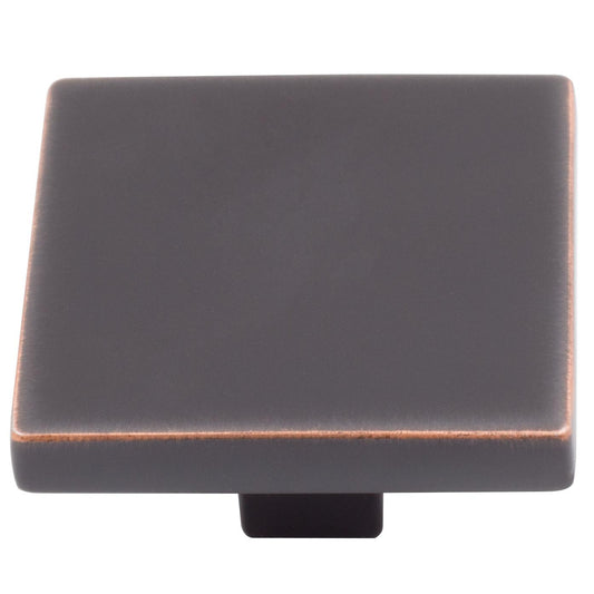 Stone Harbor Hardware Contemporary Square Cabinet Knob, 1-1/2 Inches, Zinc Base Material, Vintage Bronze