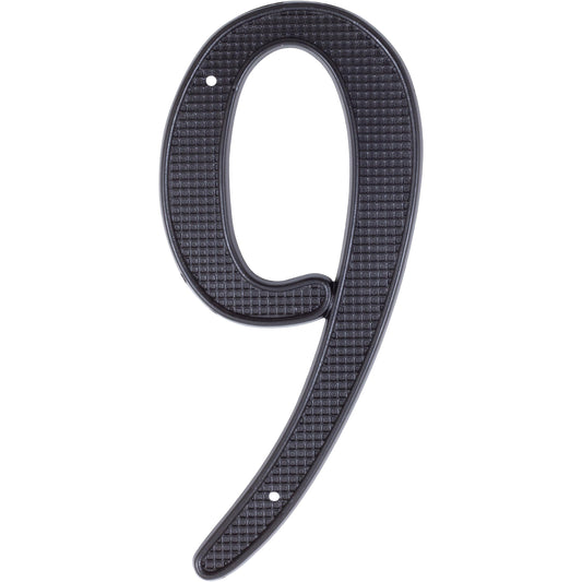 Stone Harbor Hardware Traditional House Number, #9, 4 Inches, Matte Black