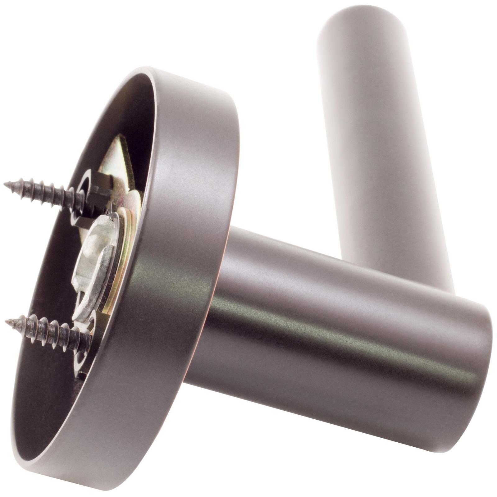 Stone Harbor Hardware Zurich Door Lever with Round Rosette, Dummy (Non-Turning) Latch, Vintage Bronze