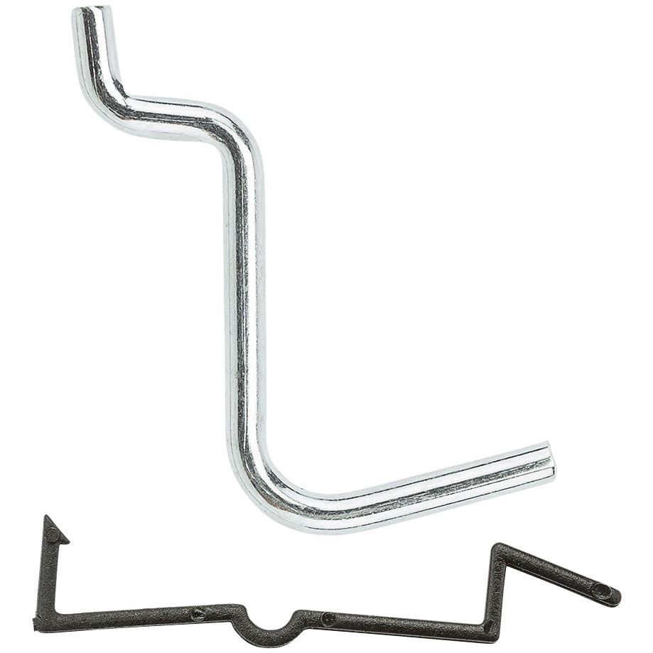 V2301 1" Locking Straight Hook 8/pk - Zinc Plated