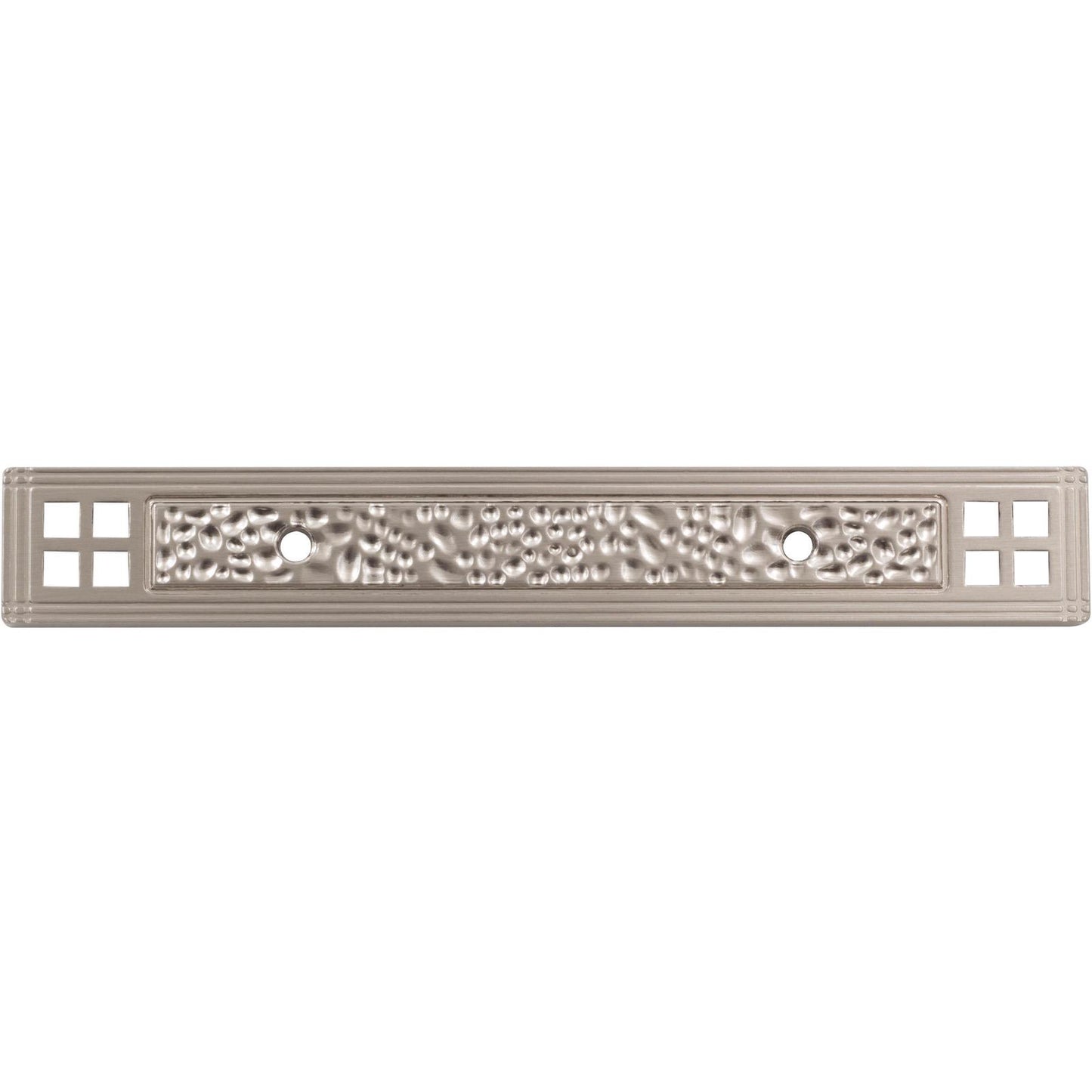 Stone Harbor Hardware Arts & Crafts Cabinet Pull Backplate, 3" Center-to-Center, Satin Nickel