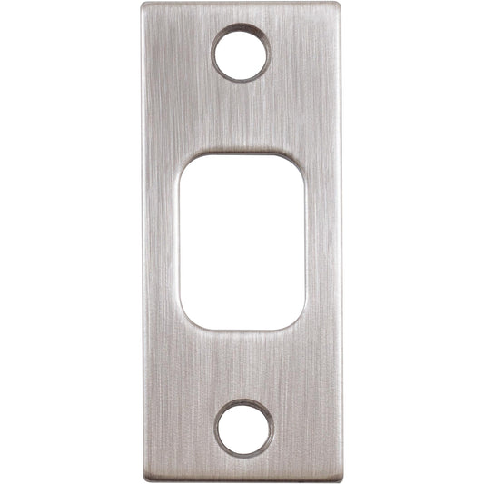 Stone Harbor Hardware Square Corner Deadbolt Strike Plate, 1-1/8" x 2-3/4", 2-1/8" Center-to-Center, Antique Nickel