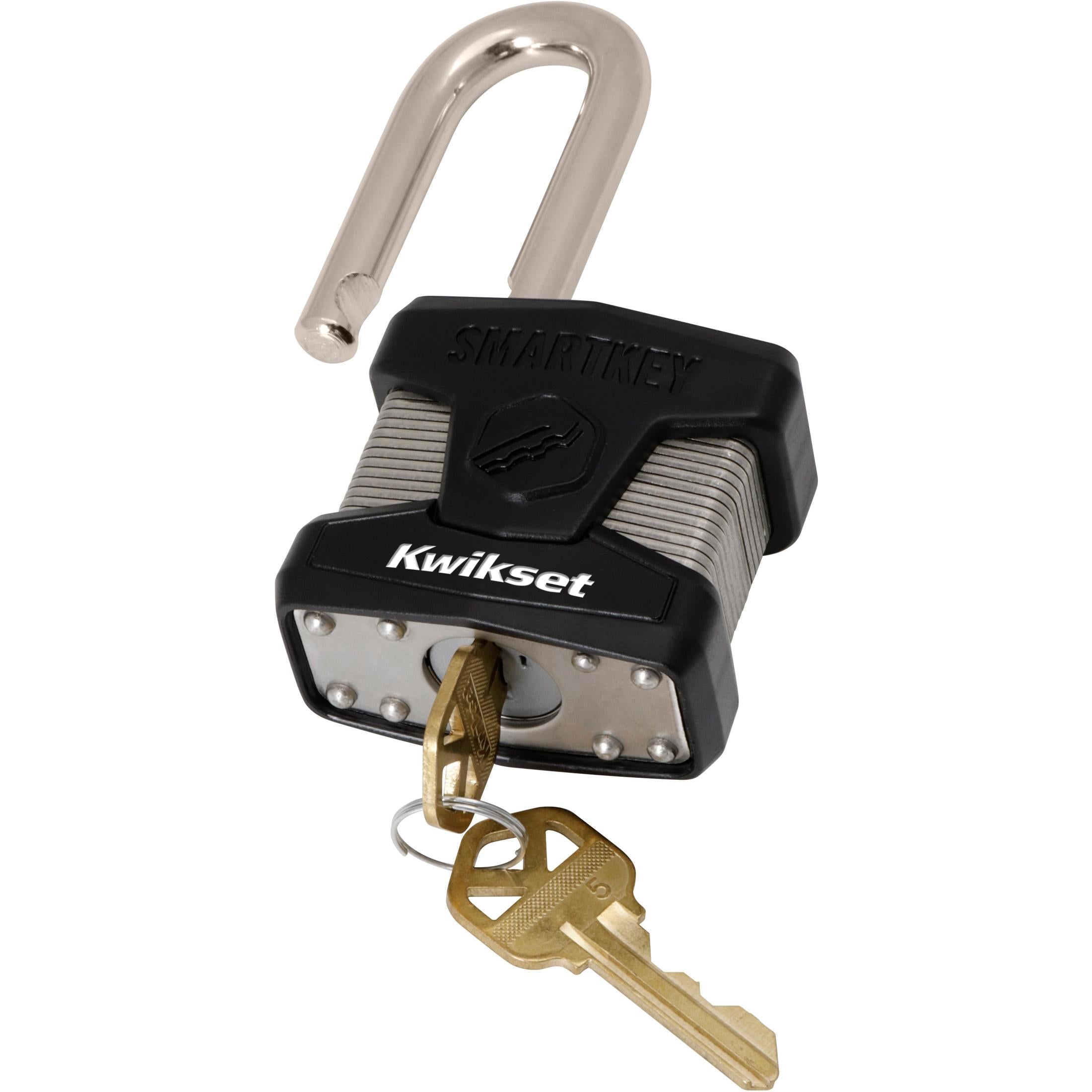 Kwikset 2" Padlock SMT with 1-1/2" Shackle, Stainless Steel