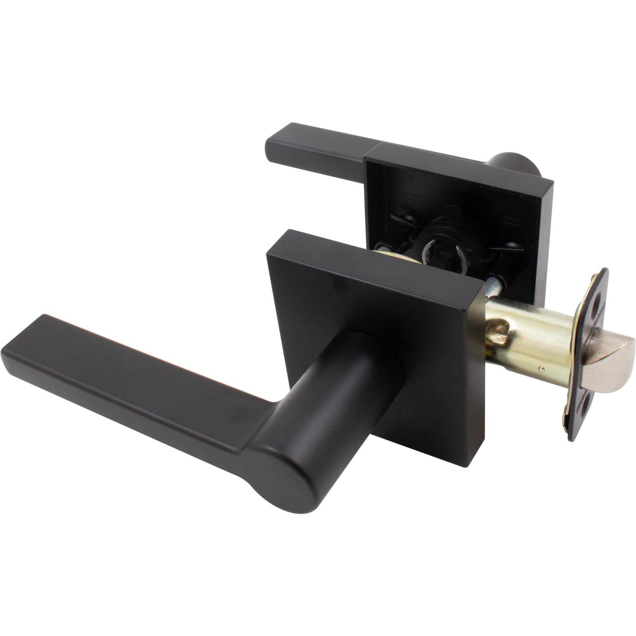 Vienna Door Lever with Square Rosette, Privacy (Bed/Bath) Function