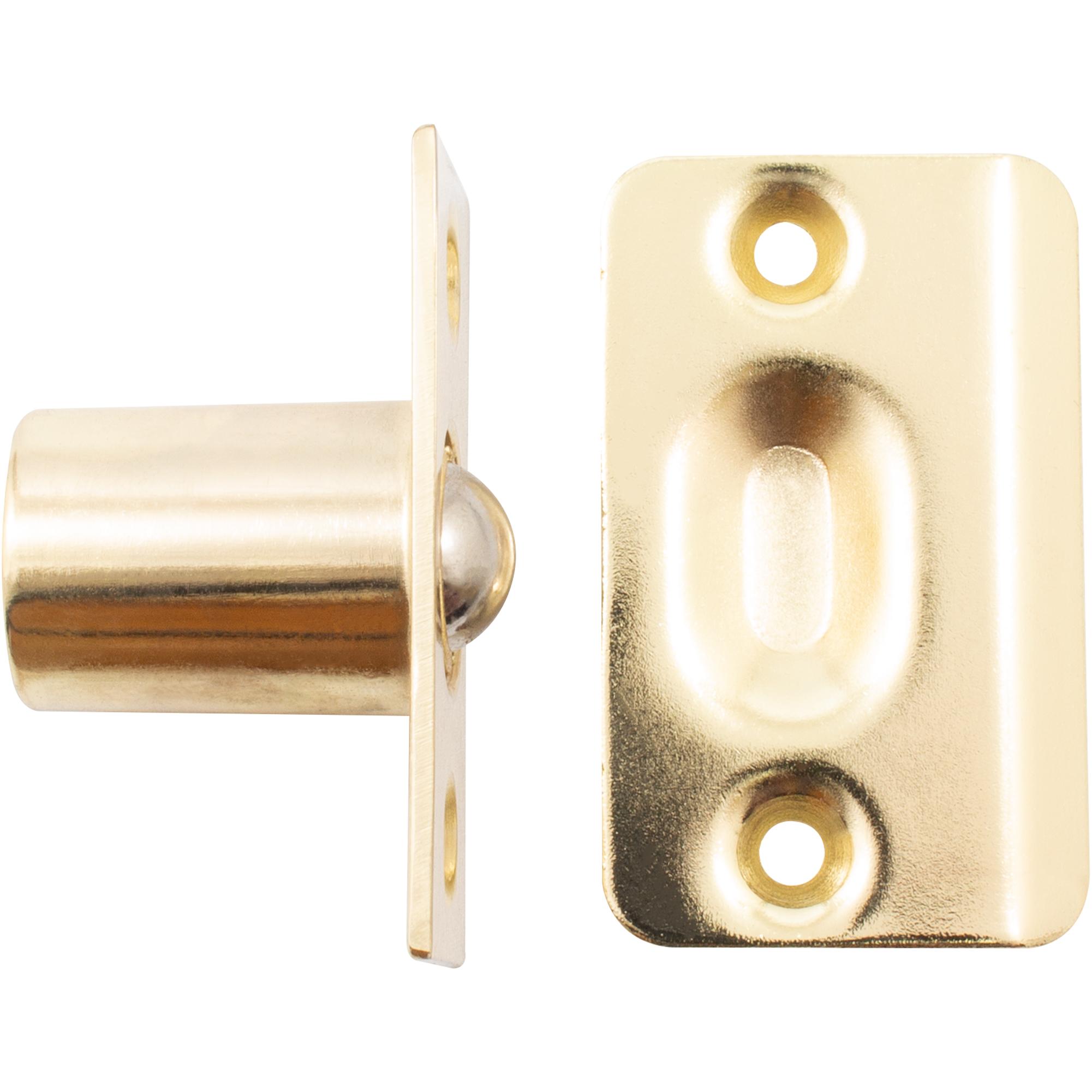 Stone Harbor Hardware Square Corner Single Adjust Ball Catch, Polished Brass