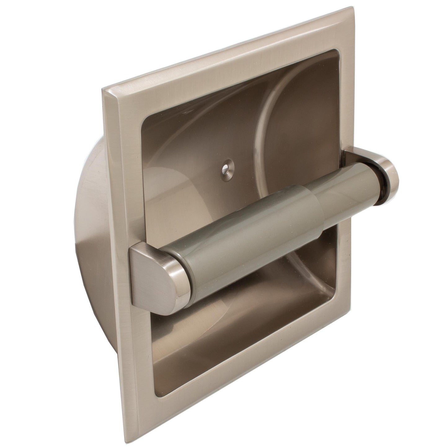 Stone Harbor Hardware Recessed Paper Holder, Satin Nickel