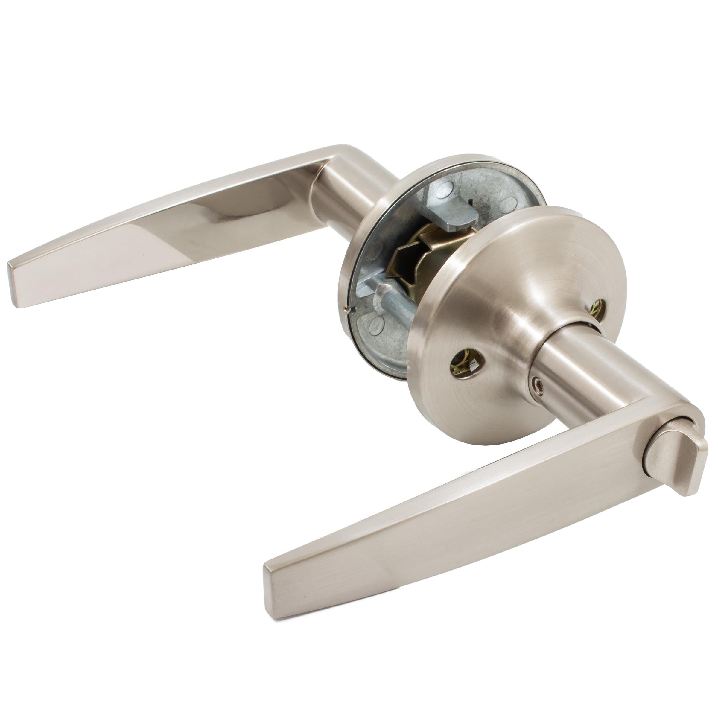 Stone Harbor Hardware Tucson Door Lever, Privacy (Bed/Bath) Latch, Satin Nickel