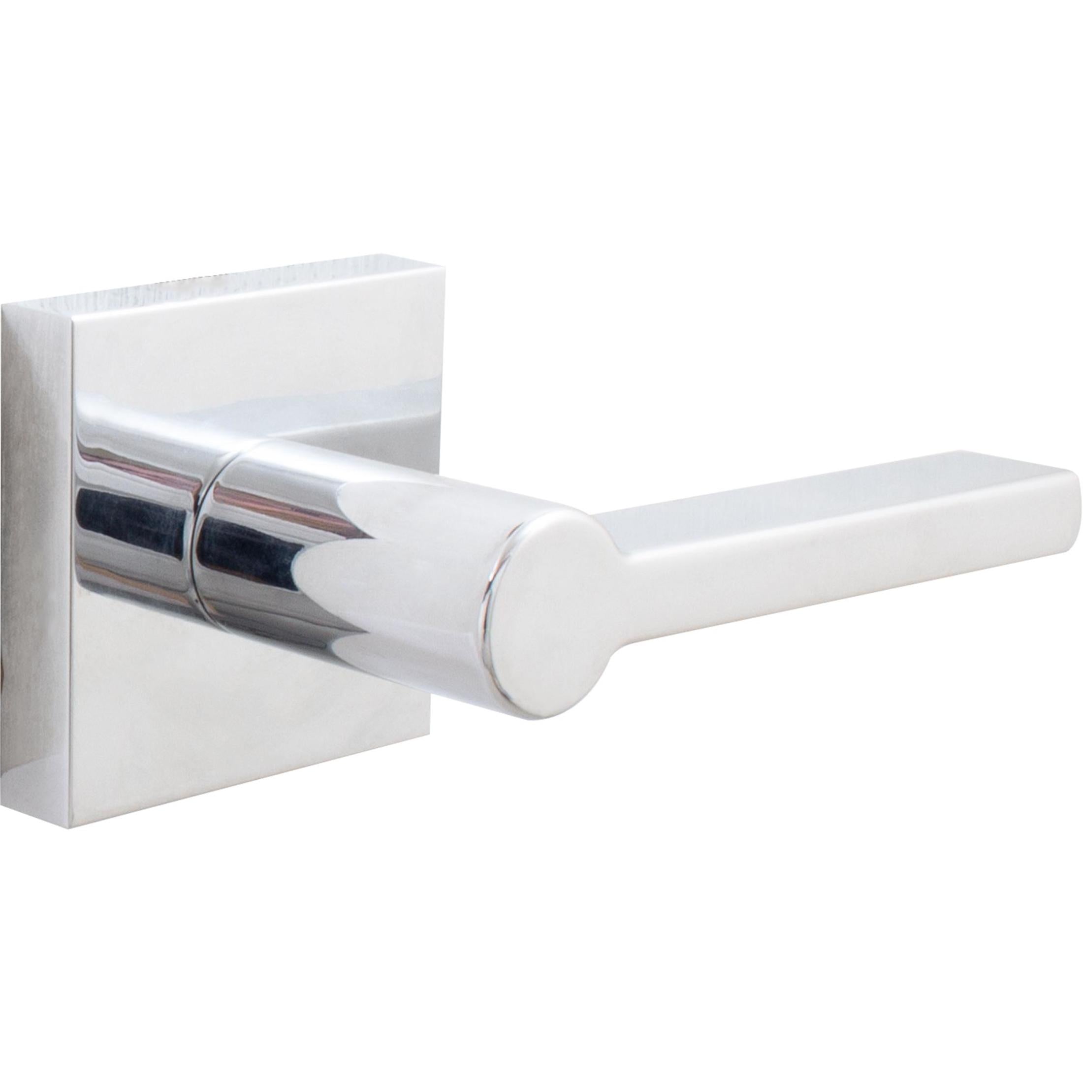 Vienna Door Lever with Square Rosette, Passage (Hall/Closet) Function