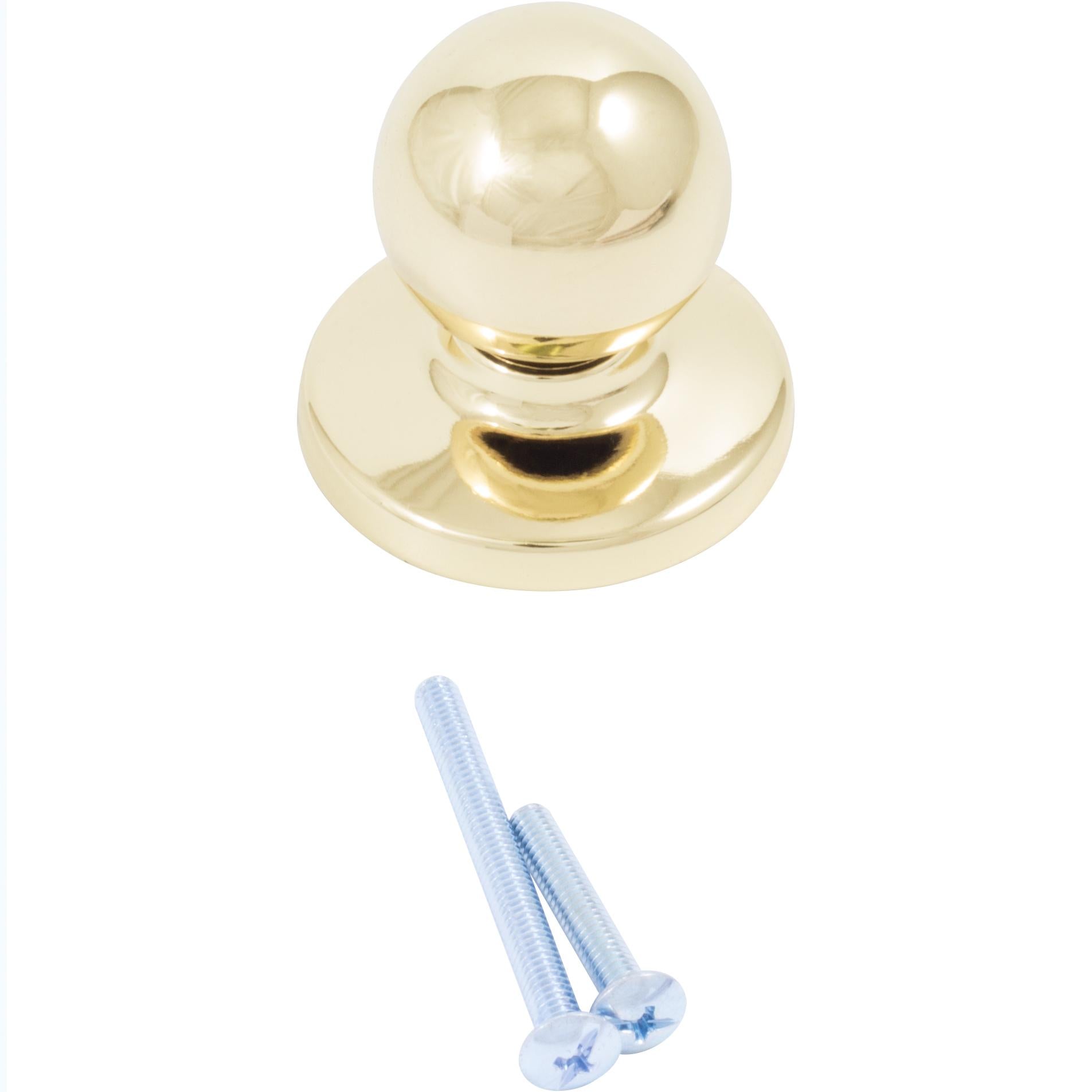 Die-Cast Round Bi-Fold Door Knob, 1-1/4 Inches with 1-3/4" Backplate