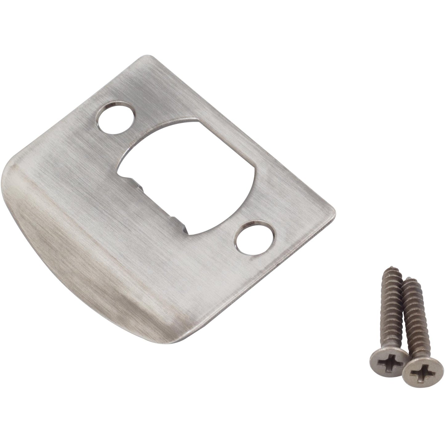 Stone Harbor Hardware Full Lip Square Corner Strike Plate, 2-1/4 Inches, 1-5/8" Center-to-Center, Antique Nickel