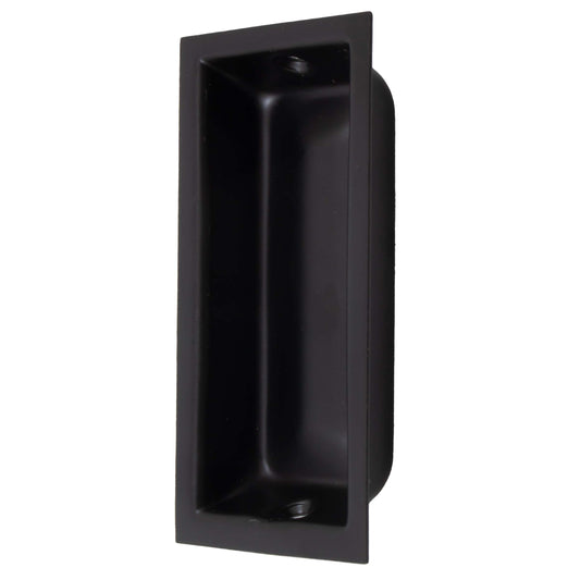 Stone Harbor Hardware Large Rectangular Flush Pull, 3-5/8" x 1-3/4" x 17/32", Matte Black