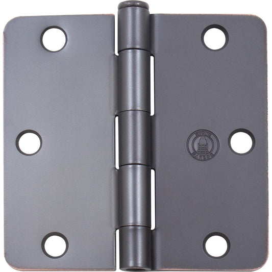 Stone Harbor Hardware Standard Hinge, 3-1/2 Inches, 1/4" Radius Corner, Bulk Pack (100 Each), Vintage Bronze