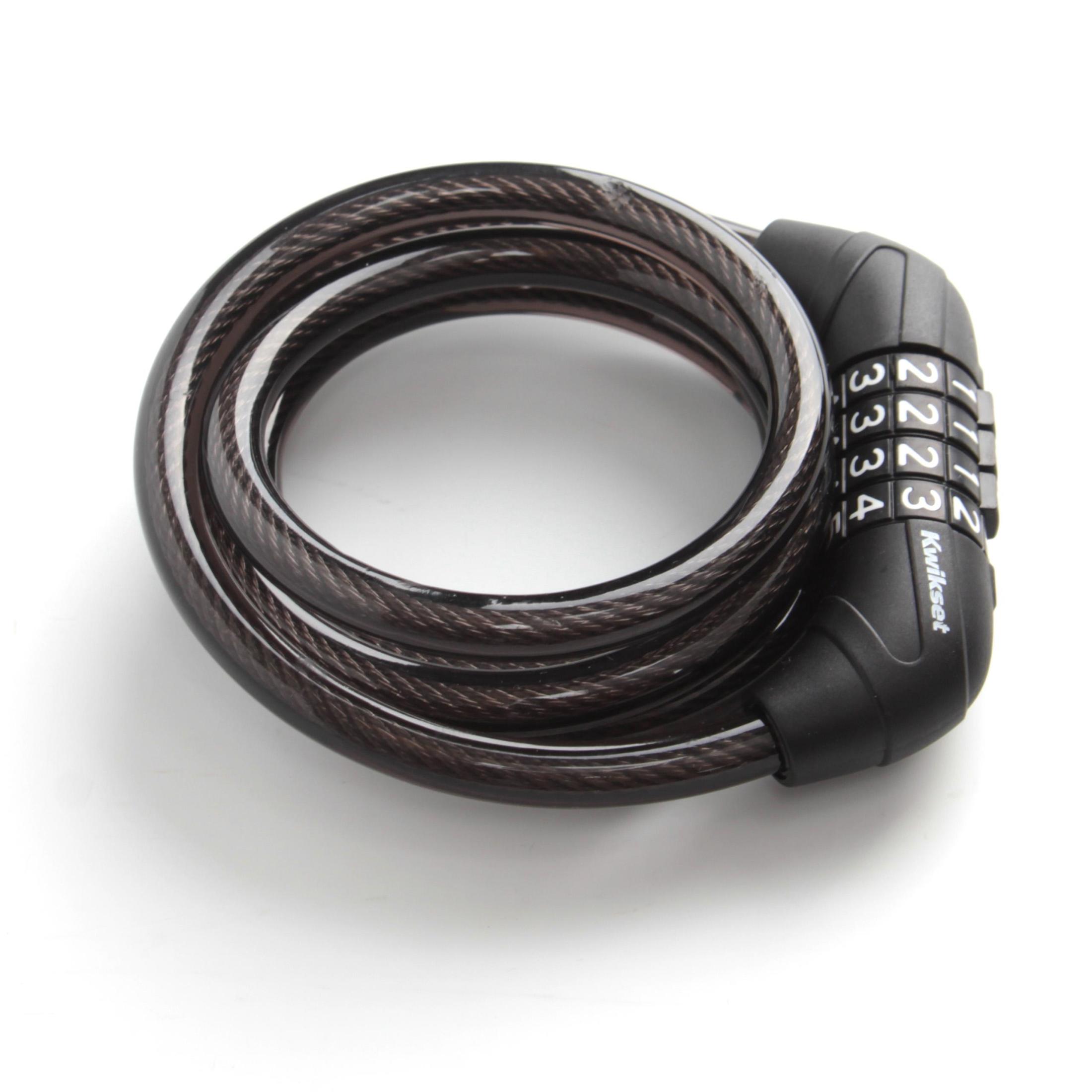 Kwikset 4' x 5/16" Combination Bicycle Cable Lock