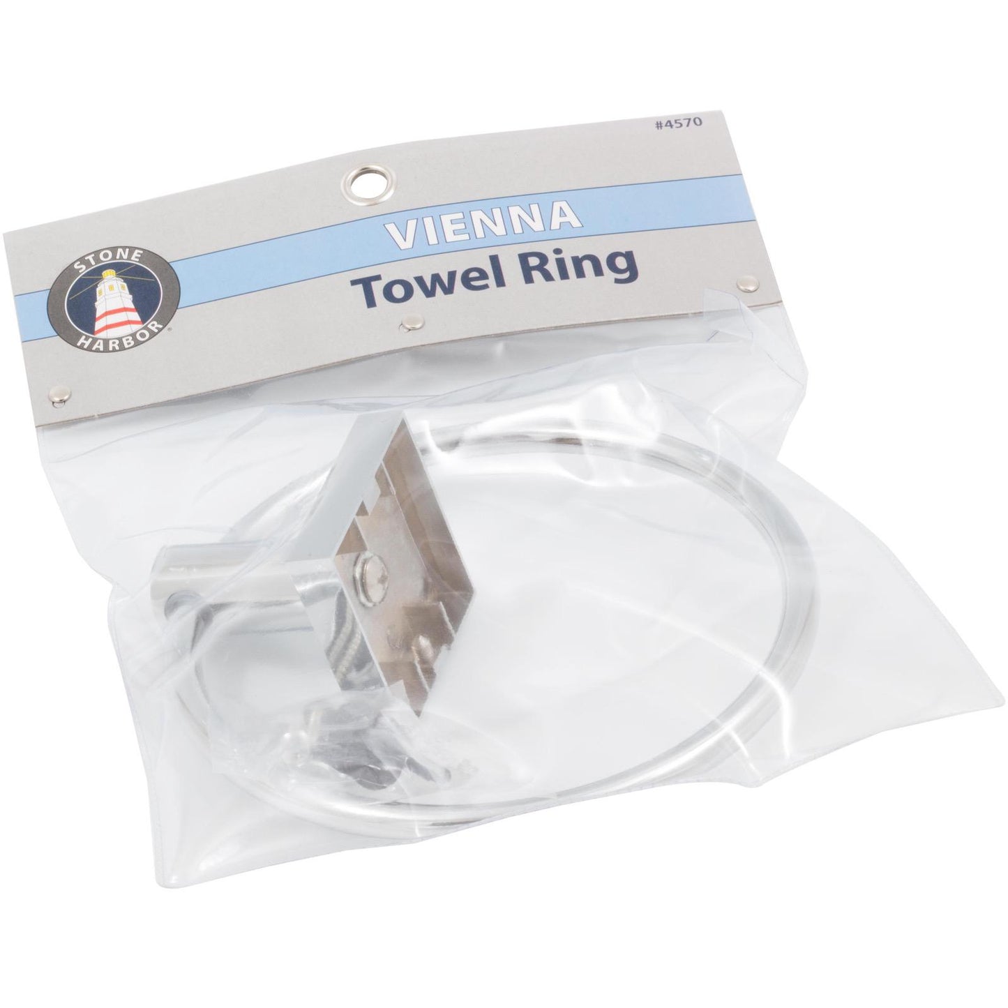Stone Harbor Hardware Vienna Towel Ring, Polished Chrome