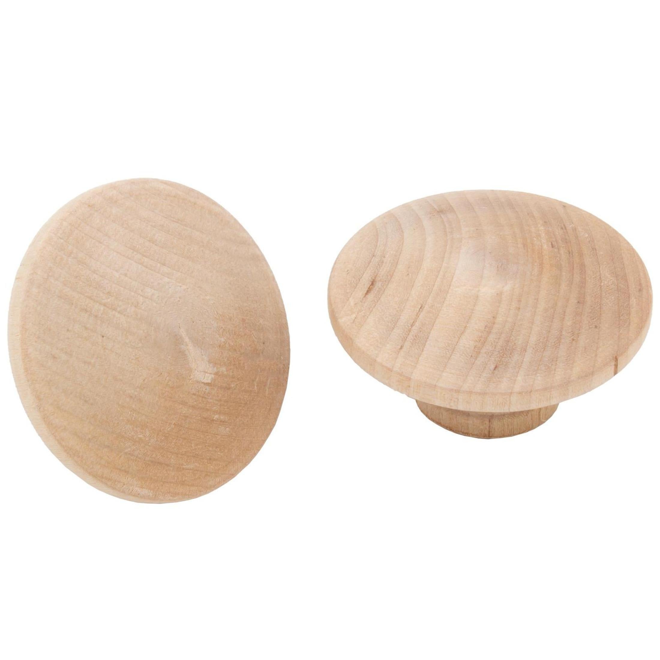 Wood Cabinet Knob, Birch Wood