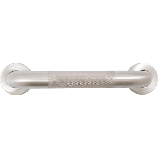 Stone Harbor Hardware Knurled Grab Bar, 12 Inches, 1-1/2" Diameter, 1-1/2" Wall Clearance, Concealed Screws, Satin Stainless Steel