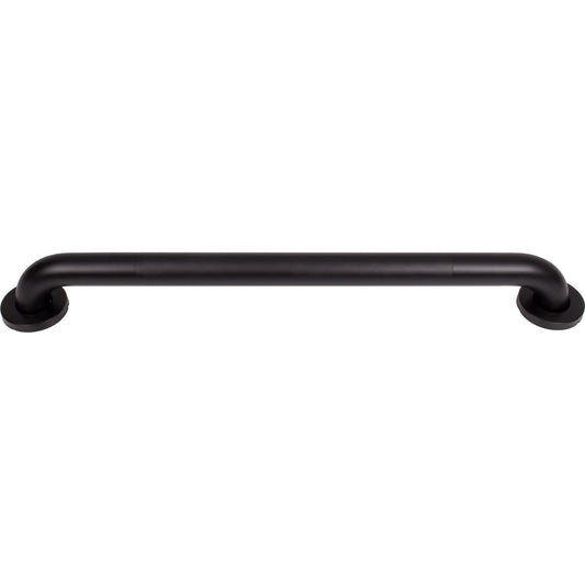 Stone Harbor Hardware Knurled Grab Bar, 24 Inches, 1-1/2" Diameter, 1-1/2" Wall Clearance, Concealed Screws, Matte Black