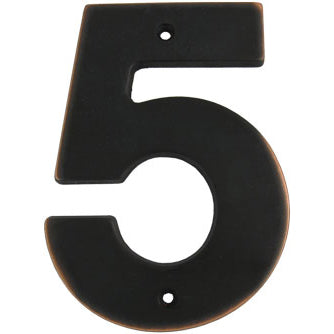 Stone Harbor Hardware Contemporary House Number, #5, 5 Inches, Vintage Bronze