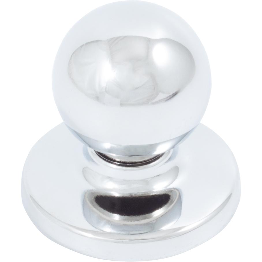 Stone Harbor Hardware Die-Cast Round Bi-Fold Door Knob, 1-1/4 Inches with 1-3/4" Backplate, Polished Chrome