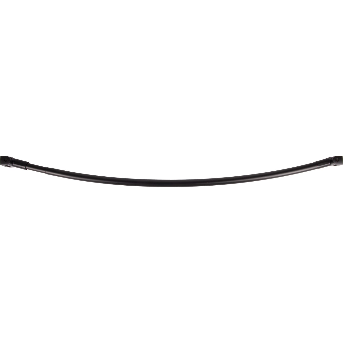 Stone Harbor Hardware Standard Adjustable Curved Shower Rod, 45" to 72", Matte Black