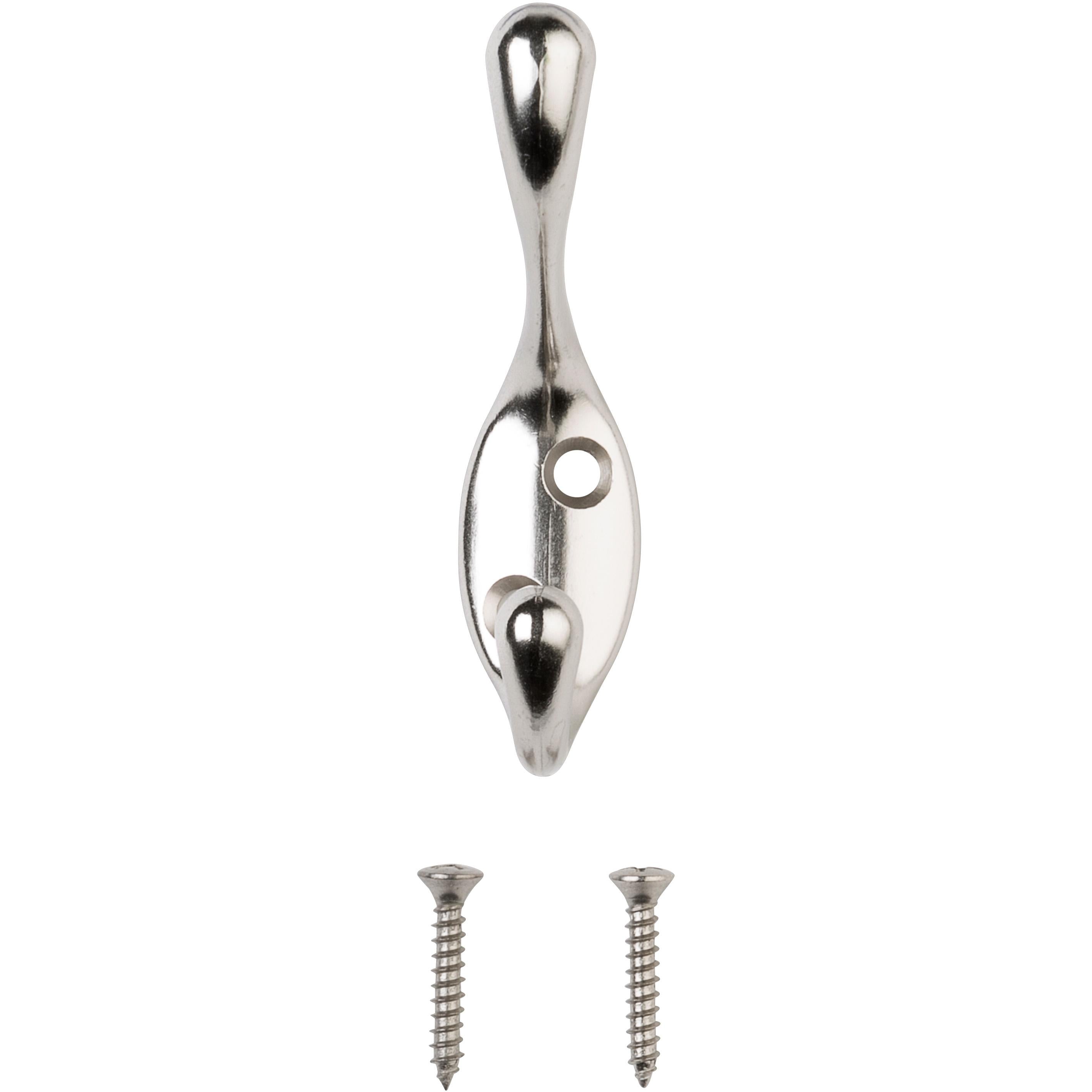 V166 Heavy Duty Coat / Hat Hook - Satin Nickel