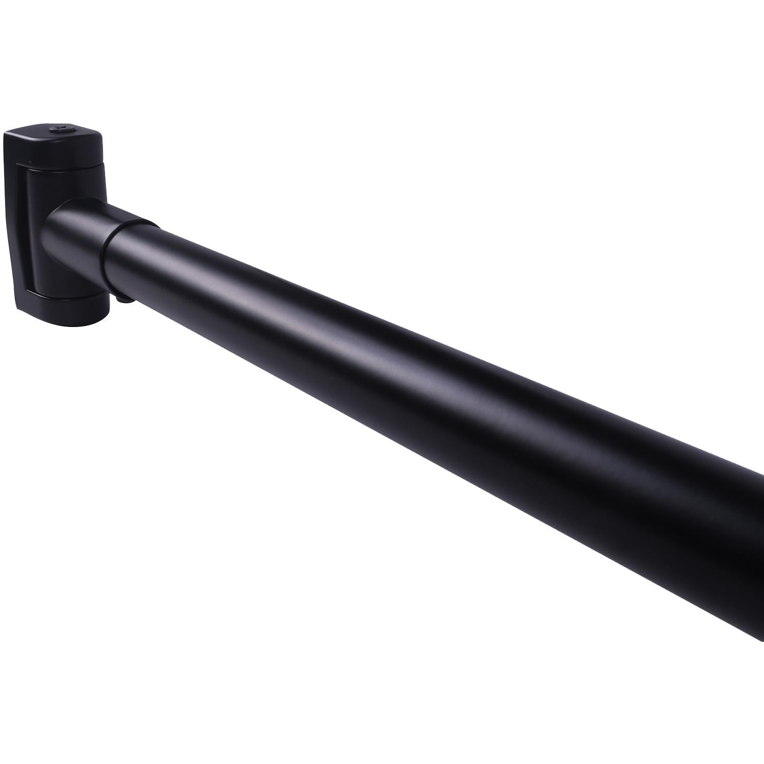 Stone Harbor Hardware Standard Curved Shower Rod, 5 Feet, Matte Black