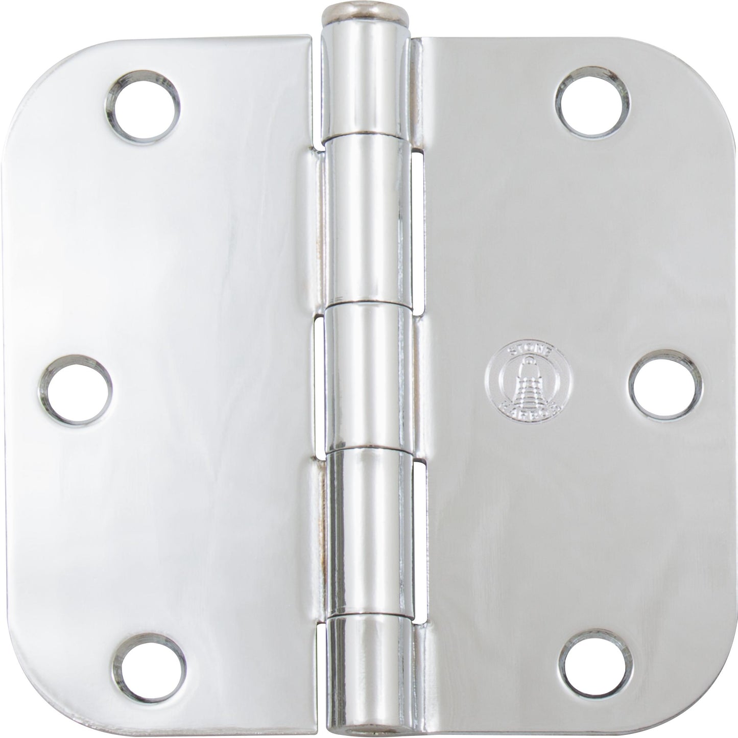 Stone Harbor Hardware 3-1/2" Door Hinges, 5/8" Radius Corner, Polished Chrome, 2-Pack