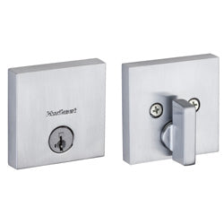 Downtown Single Cylinder  Square Deadbolt - 258 Series with Smartkey - Boxpack