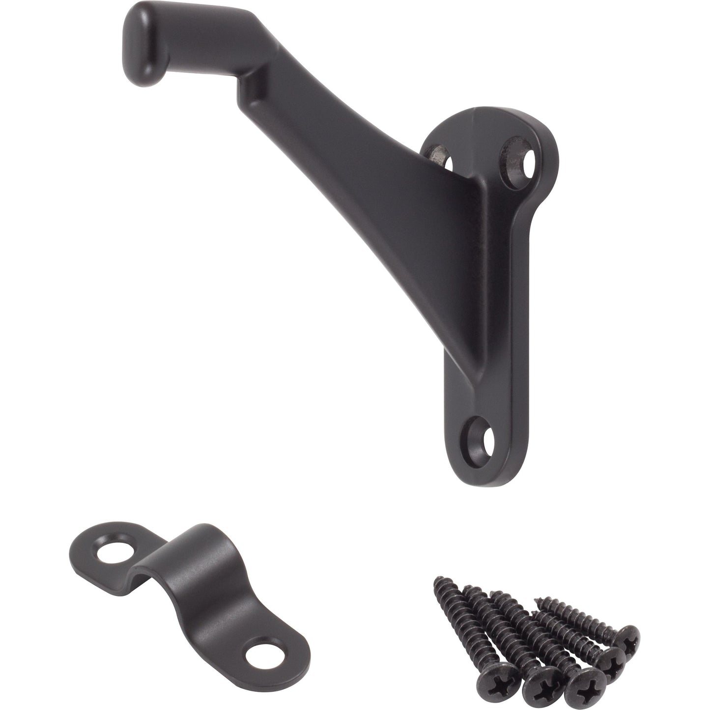 Stone Harbor Hardware Heavy-Duty Handrail Bracket, Matte Black
