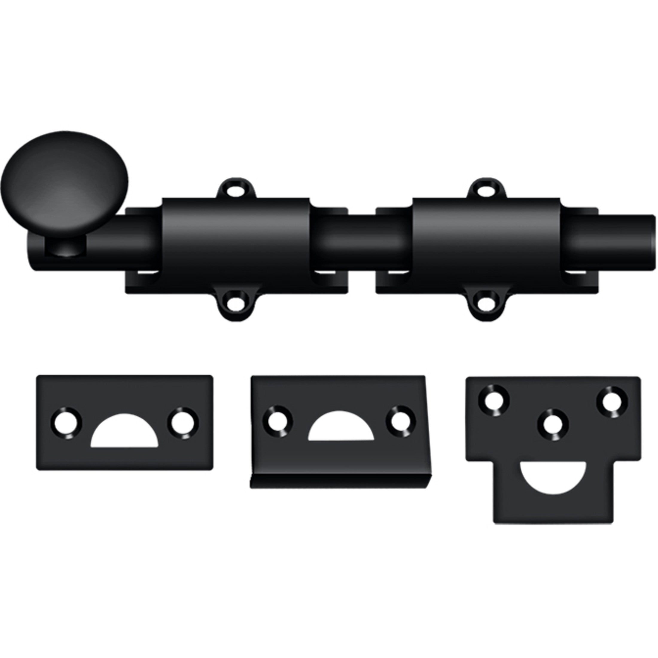 6SB19 6" Surface Bolt - Matte Black
