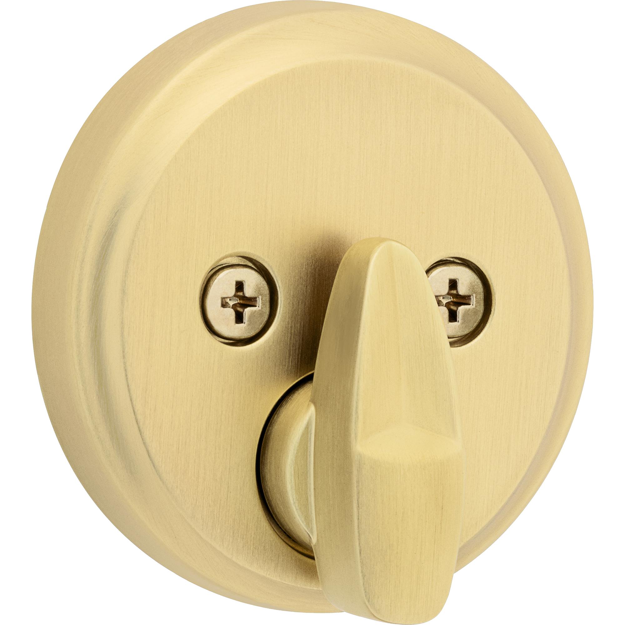 258 4 SMT 6AL STRKP K3 Hometown 1-Cyl Deadbolt - Satin Brass
