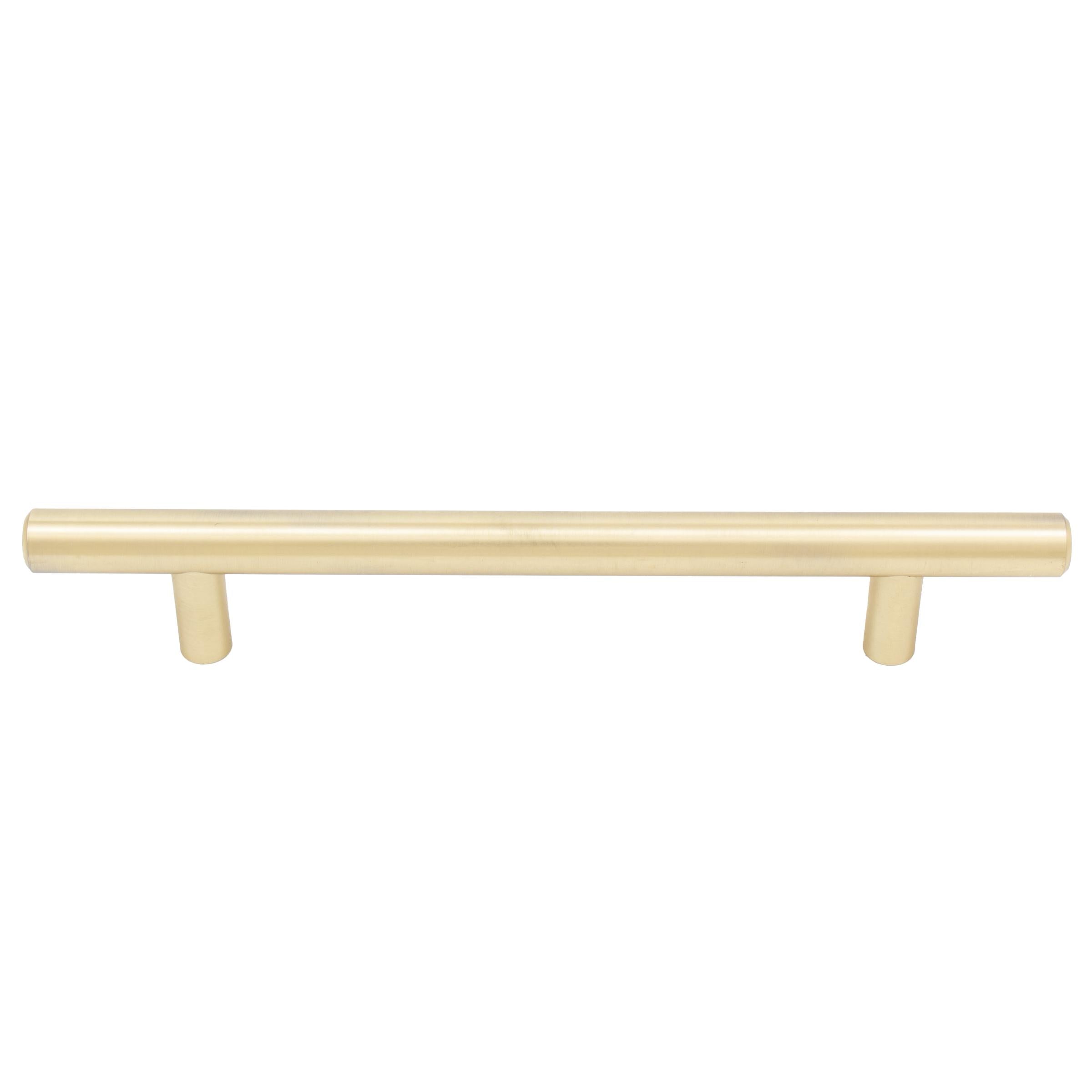 Stone Harbor Hardware Bar Cabinet Pull, 128 Millimeters, 188mm Overall Length, Satin Brass