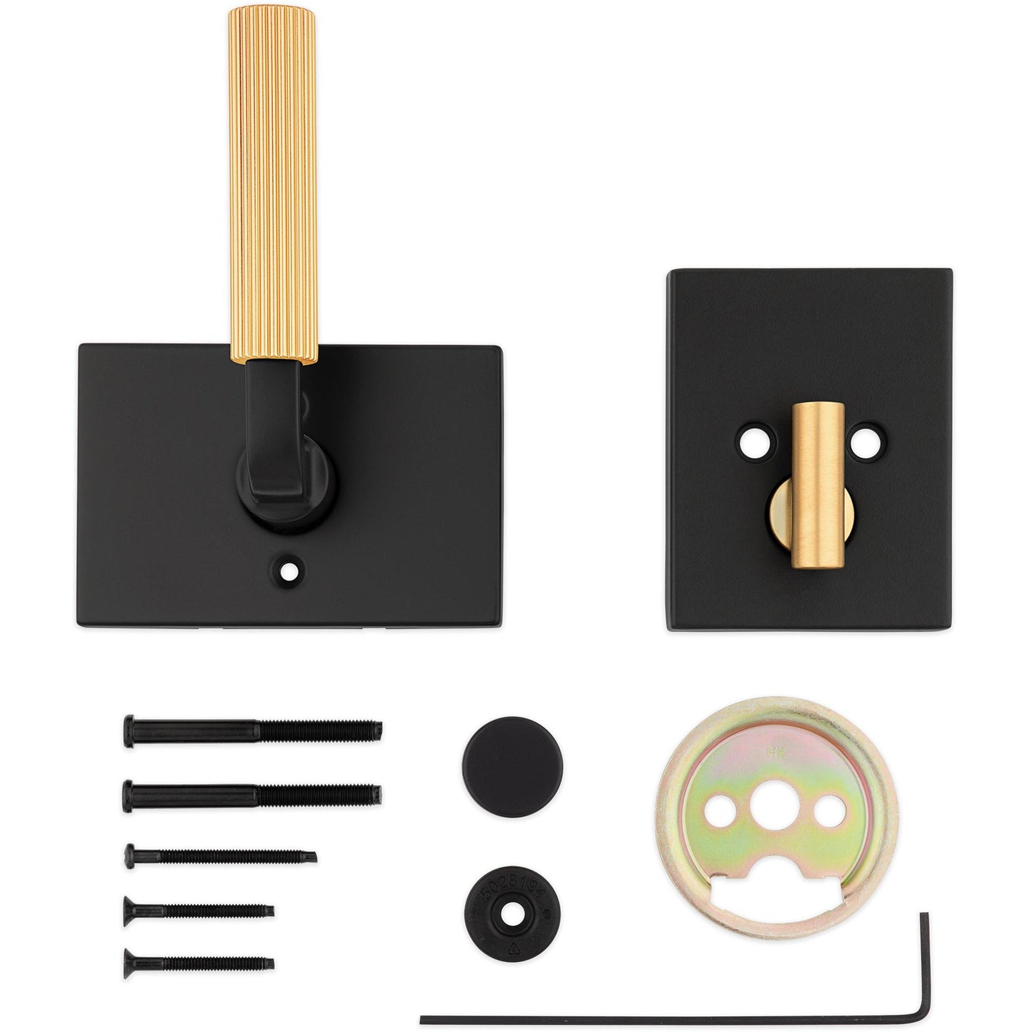 971MAL RCT 514/4 Mirada Trim Pack for 818 Handlesets - Matte Black with Satin Brass