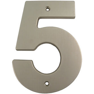 Stone Harbor Hardware Contemporary House Number, #5, 5 Inches, Satin Nickel