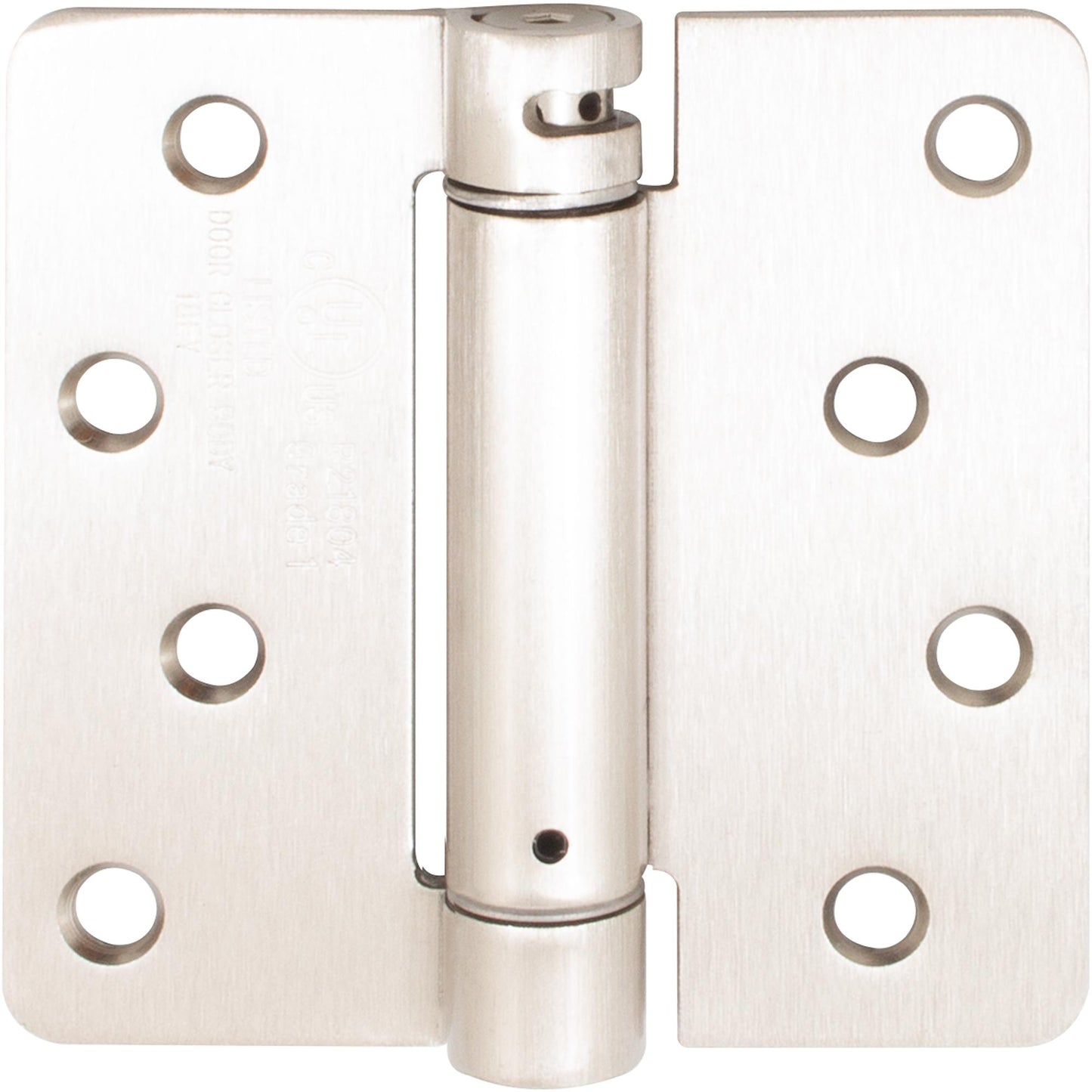 Stone Harbor Hardware Self-Closing Door Hinge, 4 Inches, 1/4" Radius Corner, Satin Nickel