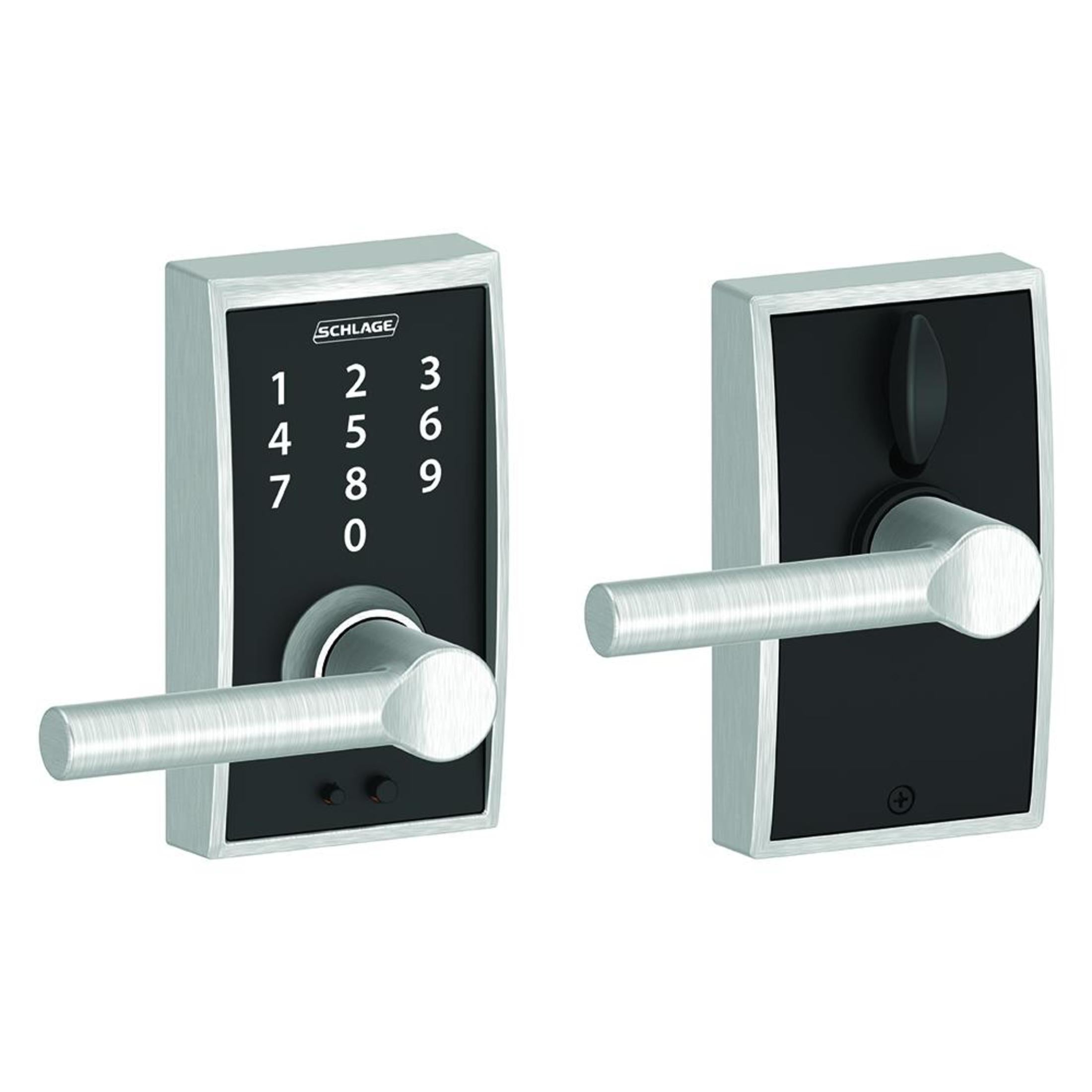 FE695CEN626BRW 16-086 10-027 Broadway / Century Touch Keyless Lever - Satin Chrome