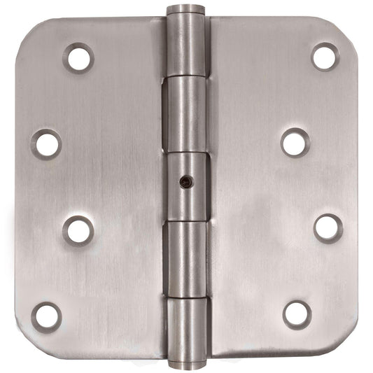 Stone Harbor Hardware Standard Hinge, Non-Removable Pin, 4 Inches, 5/8" Radius Corner, Bulk Pack (100 Each), Satin Stainless Steel