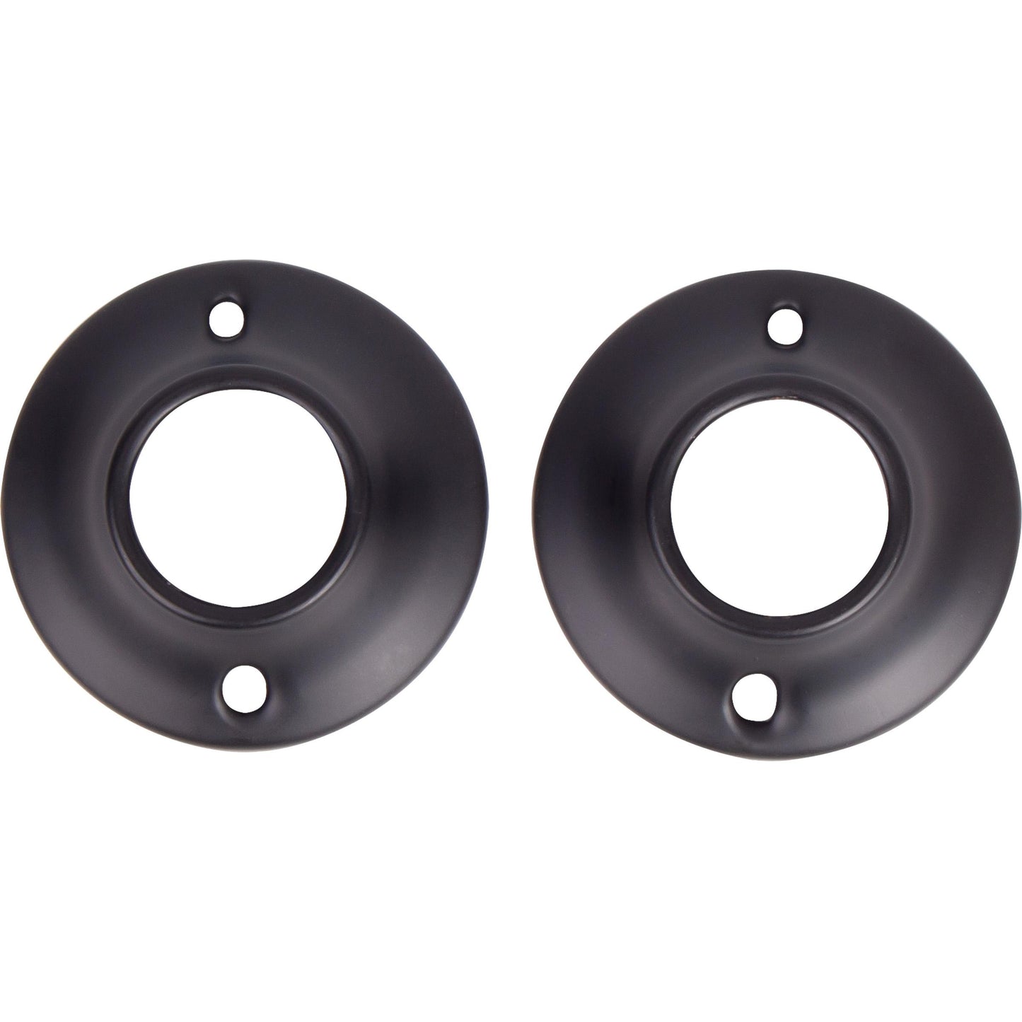 Stone Harbor Hardware Flanges for Economy Shower Rod, Exposed Screws, Matte Black