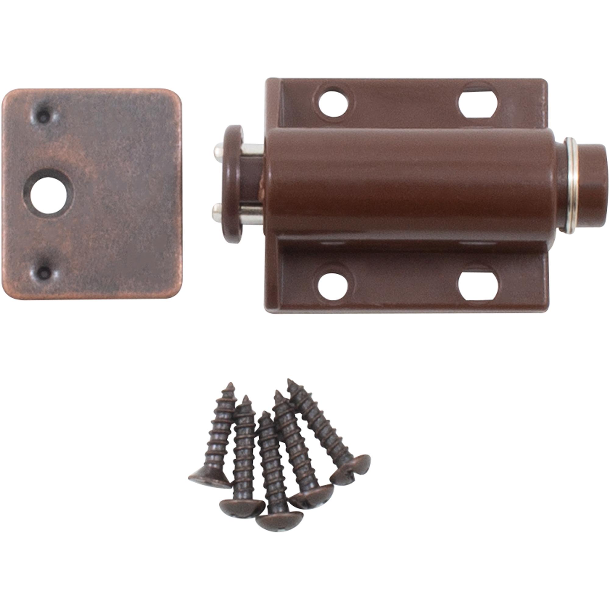Stone Harbor Hardware Magnetic Touch Latch, Single, Dark Brown