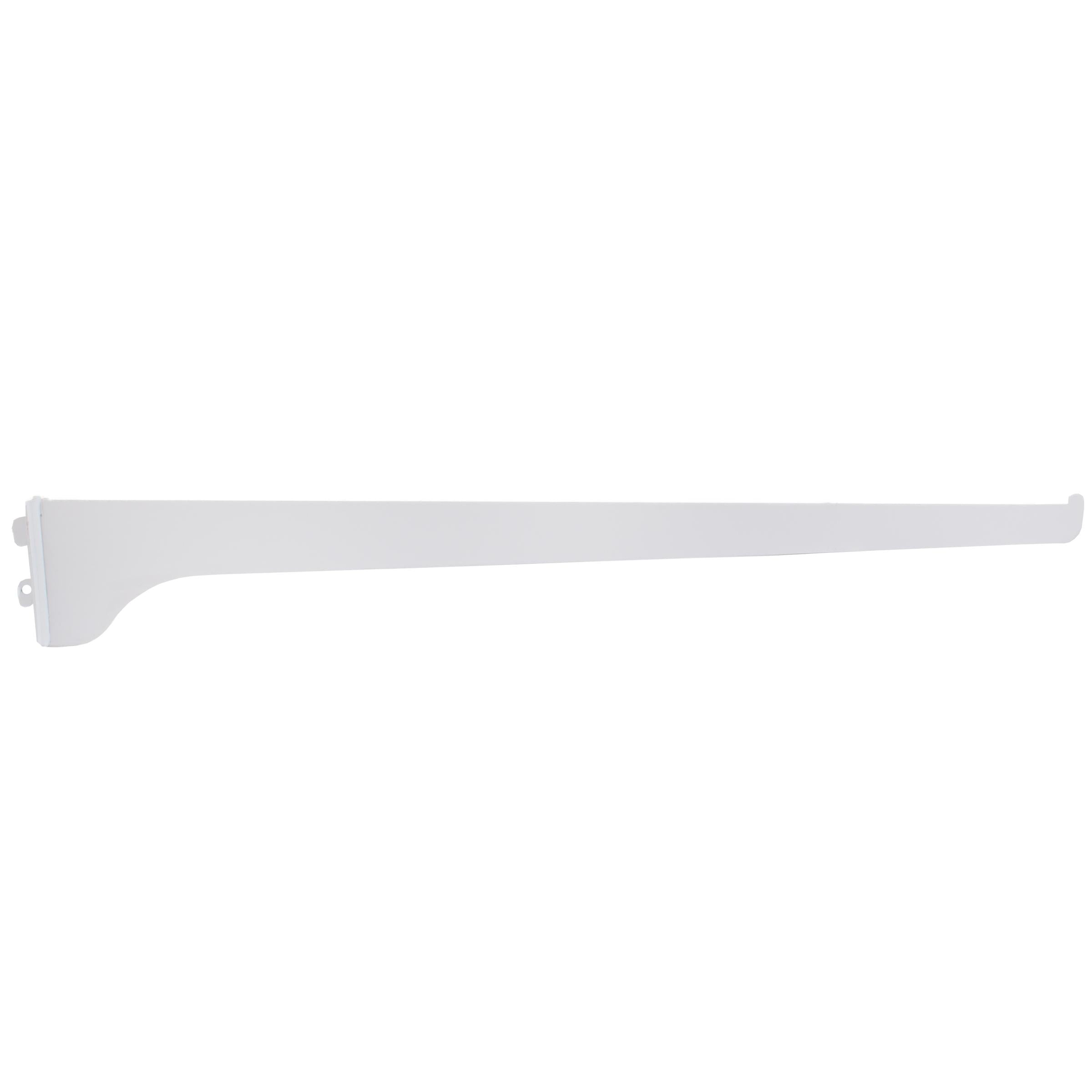 Stone Harbor Hardware Single Track Shelf Bracket, 16 Inches, White