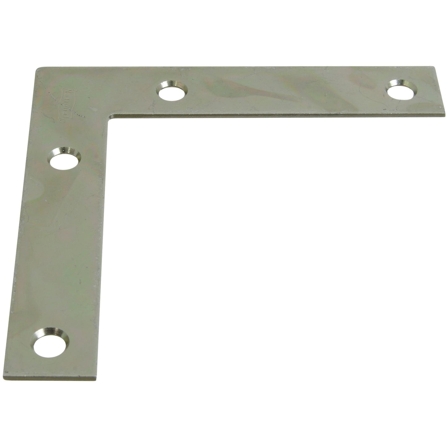 117BC 4" x 3/4" Flat Corner Plate - Zinc Plated
