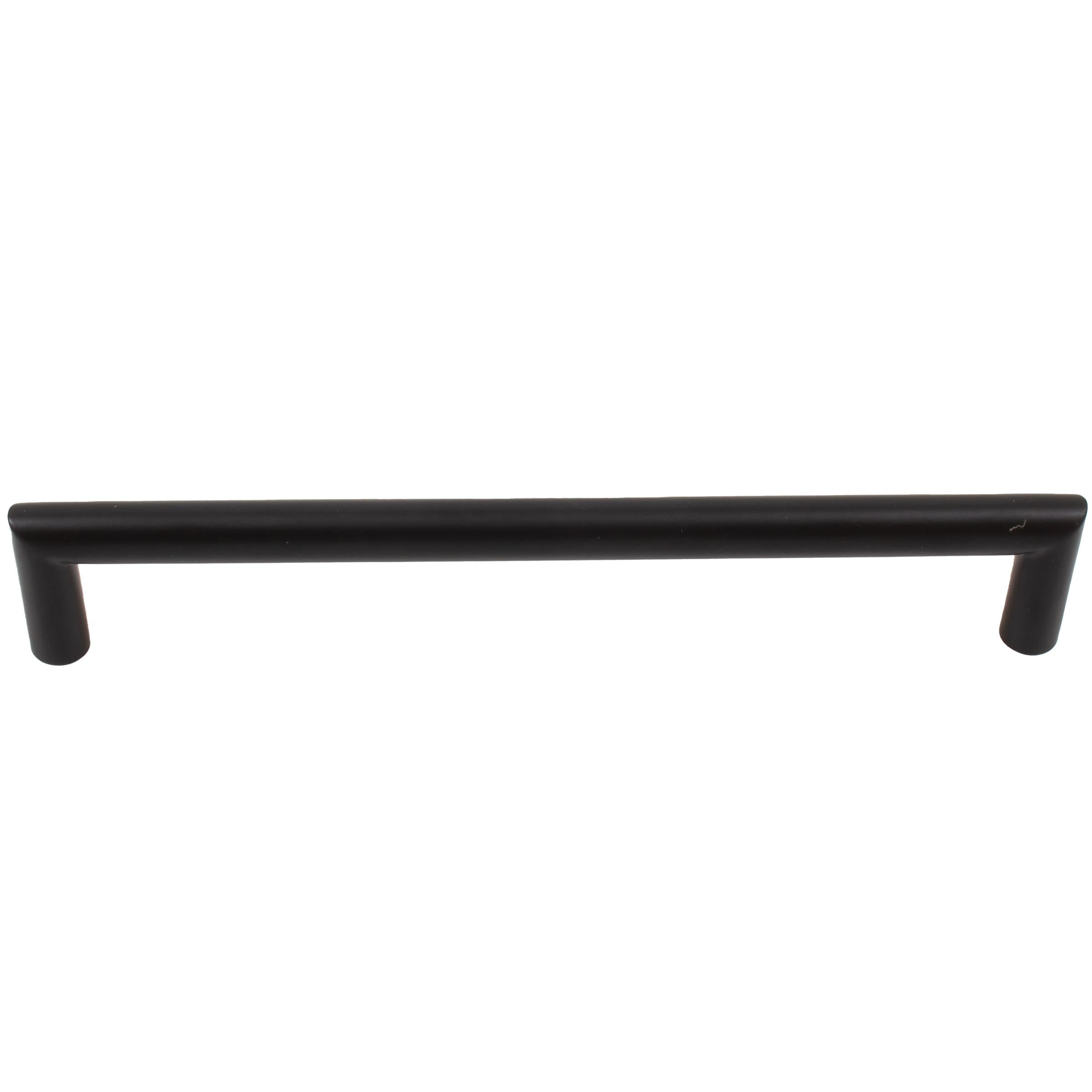 Stone Harbor Hardware Contemporary Round Cabinet Pull, 160 Millimeters, Stainless Steel Base Material, Matte Black