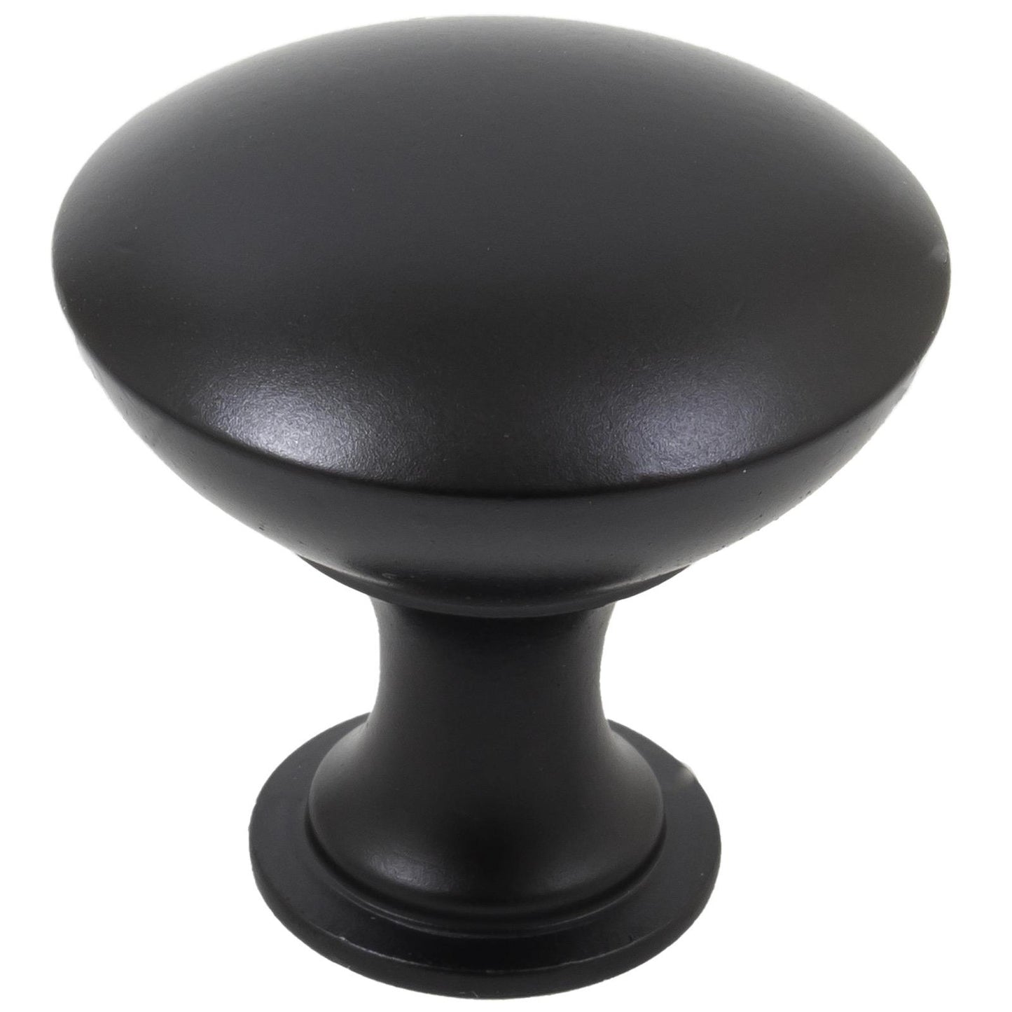 Stone Harbor Hardware Classic Cabinet Knob, 1-1/8 Inches, Matte Black