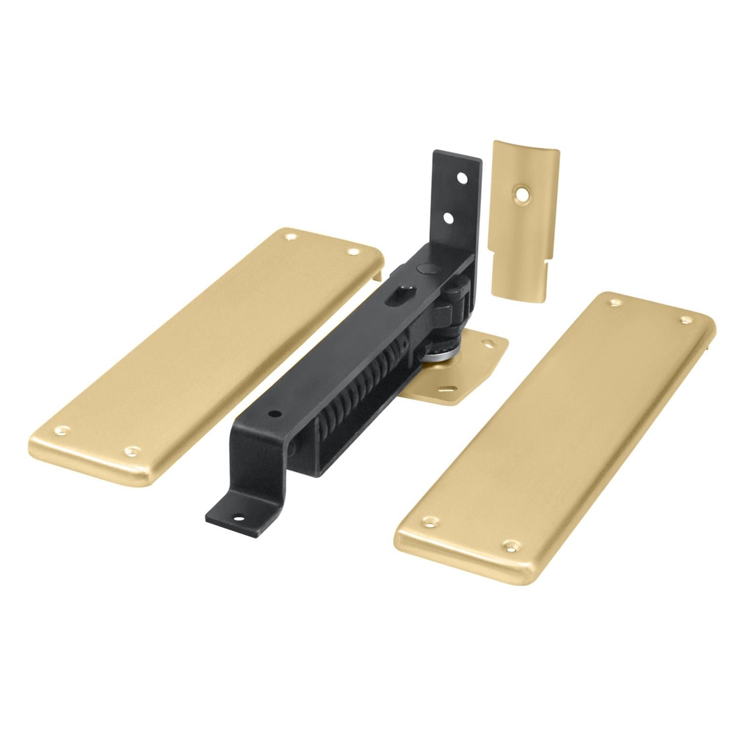 DASH95U4 Hold-Open Double Acting Floor Hinge - Satin Brass