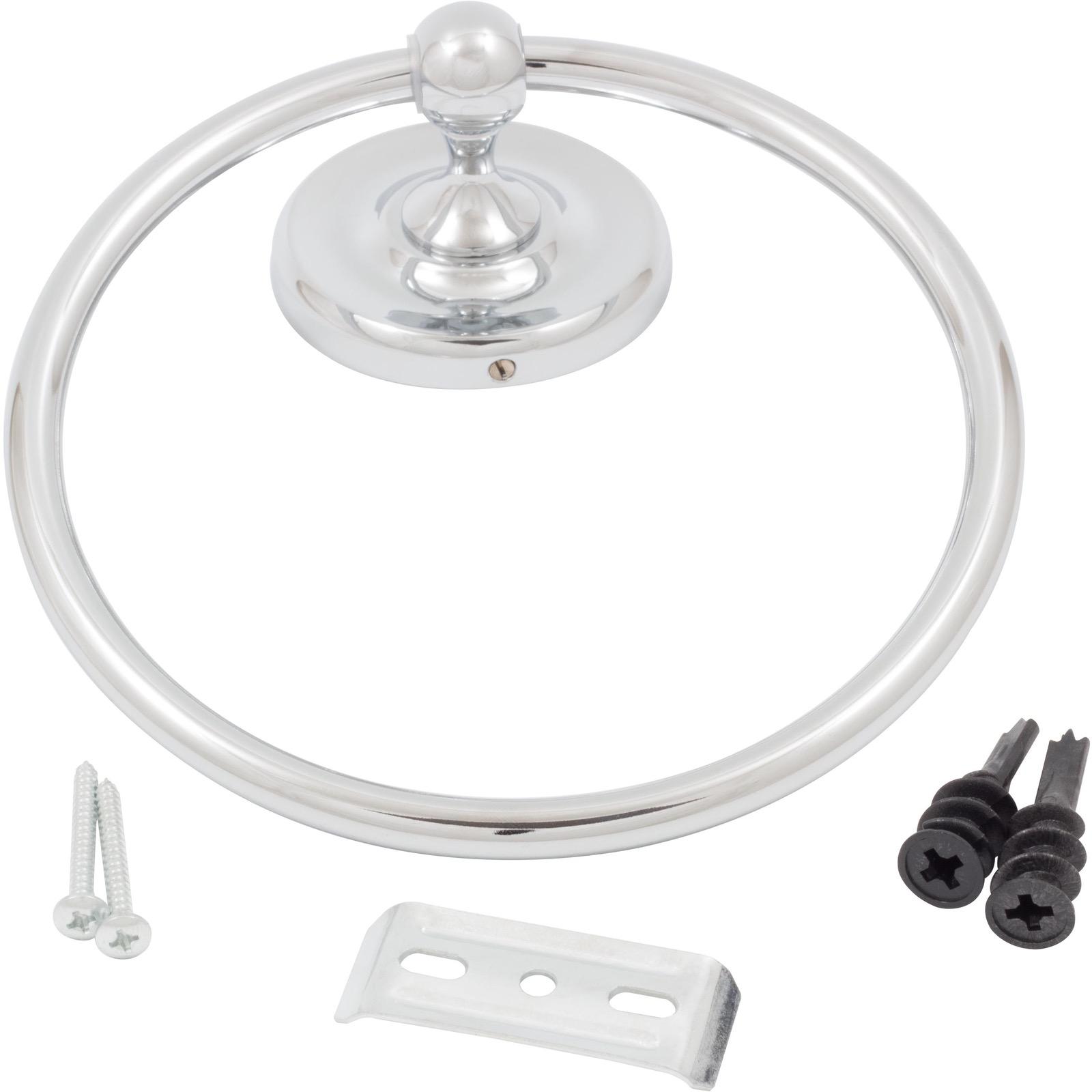 Stone Harbor Hardware Portland Towel Ring, Polished Chrome