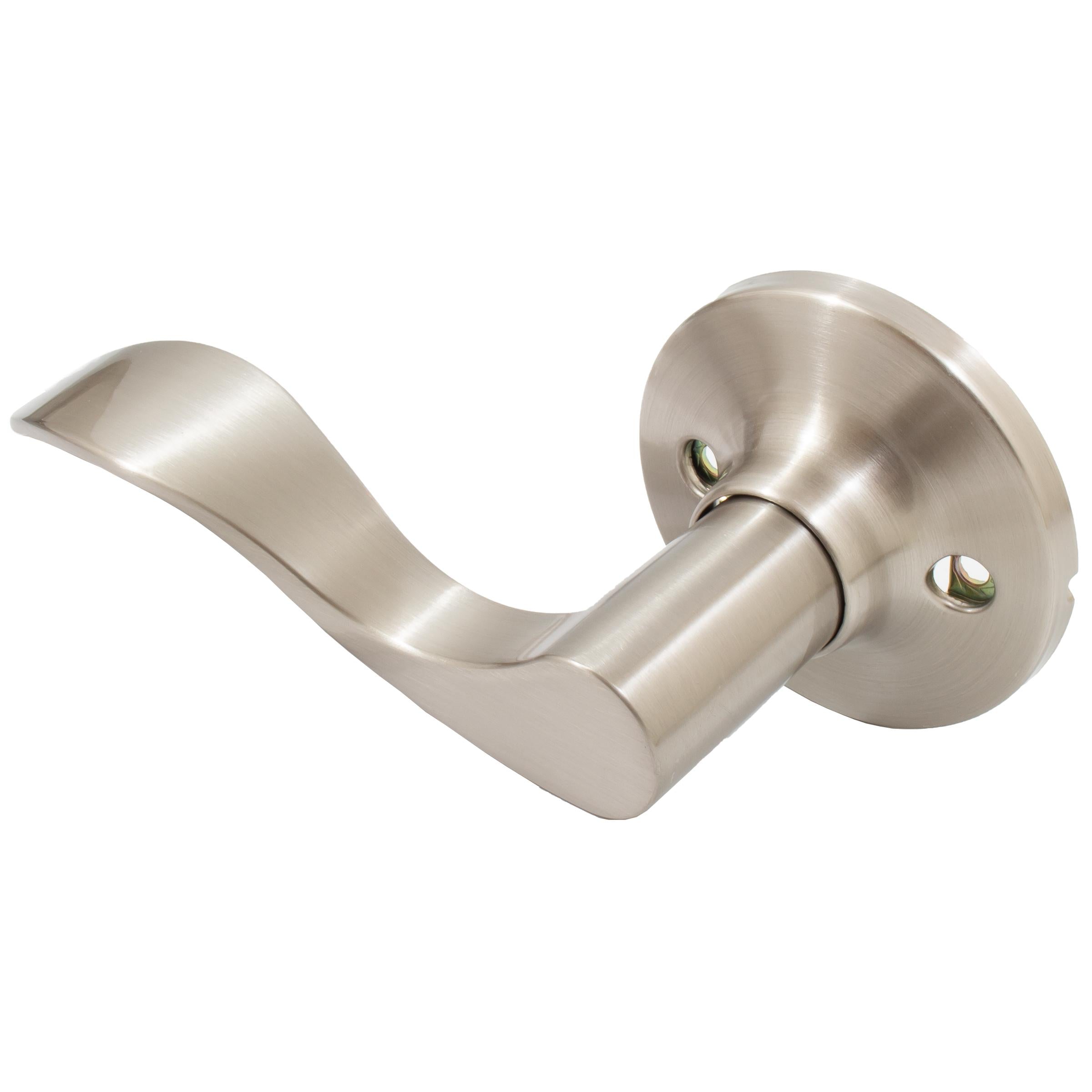 Stone Harbor Hardware Beaverton Door Lever, Dummy (Non-Turning) Latch, Left-Handed, Satin Nickel